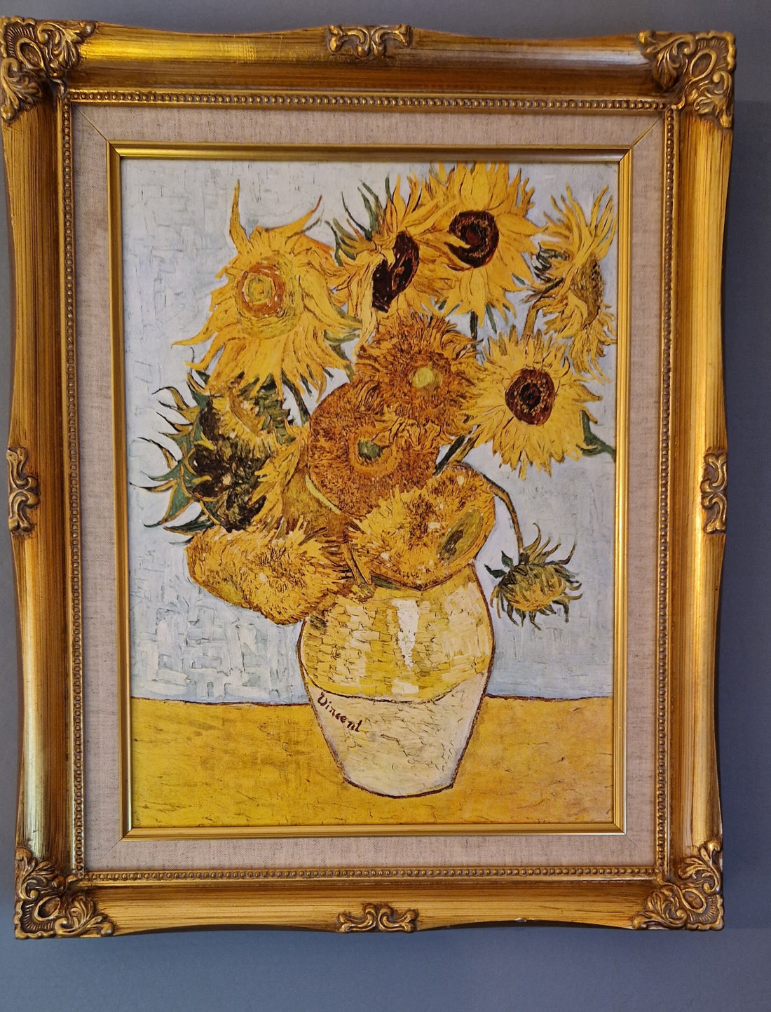 Sunflowers by Van Gogh , Prints Home Decor Canvas Print Wall Art Prints, Ready to Hang FOSHE ART