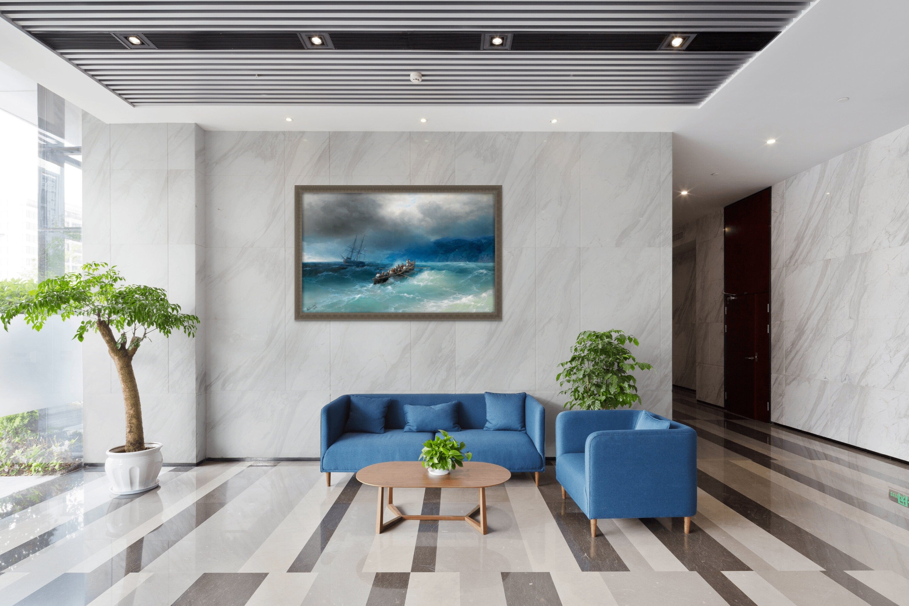 Aivazovsky Art Prints Storm Over The Black Sea, Art Prints, Reproduction Panting By Ivan Aivazovsky Canvas Art Wall Decor FOSHE ART