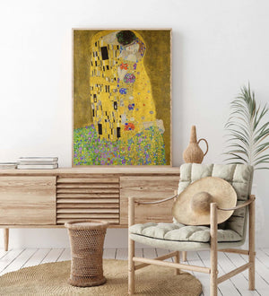 The Kiss Gustav Klimt Print, Gustav Klimt Painting, Fine Art, Klimt Reproduction, Klimt The Kiss, Famous Painting FOSHE ART