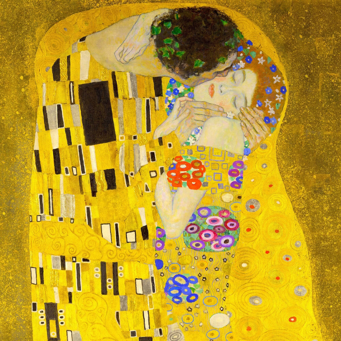 The Kiss Gustav Klimt Print, Gustav Klimt Painting, Fine Art, Klimt Reproduction, Klimt The Kiss, Famous Painting FOSHE ART