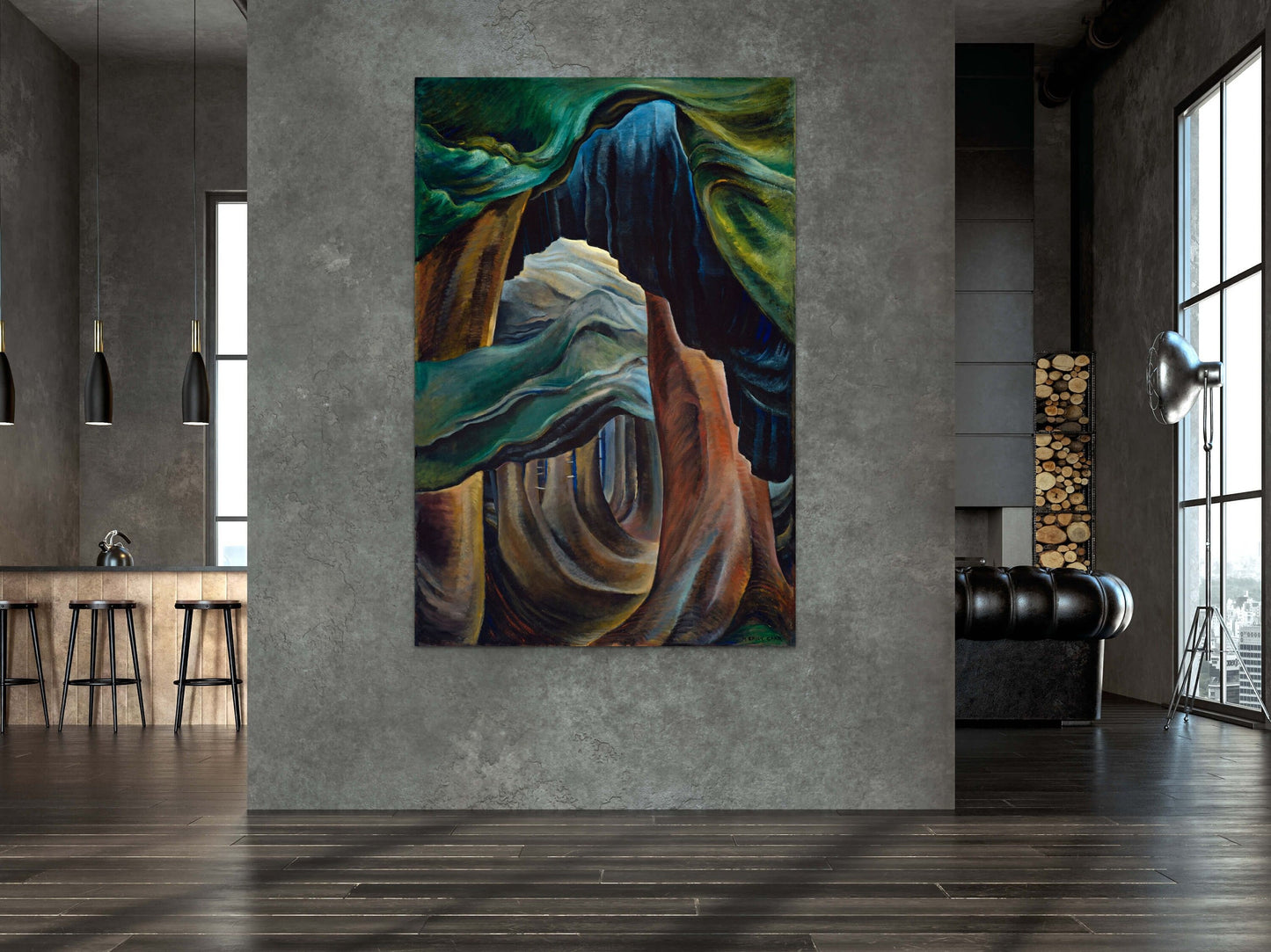 Emily Carr Print Canvas, Forest Columbia (1932) - Classic Painting Photo Poster Print Art Gift Wall Home Decor FOSHE ART