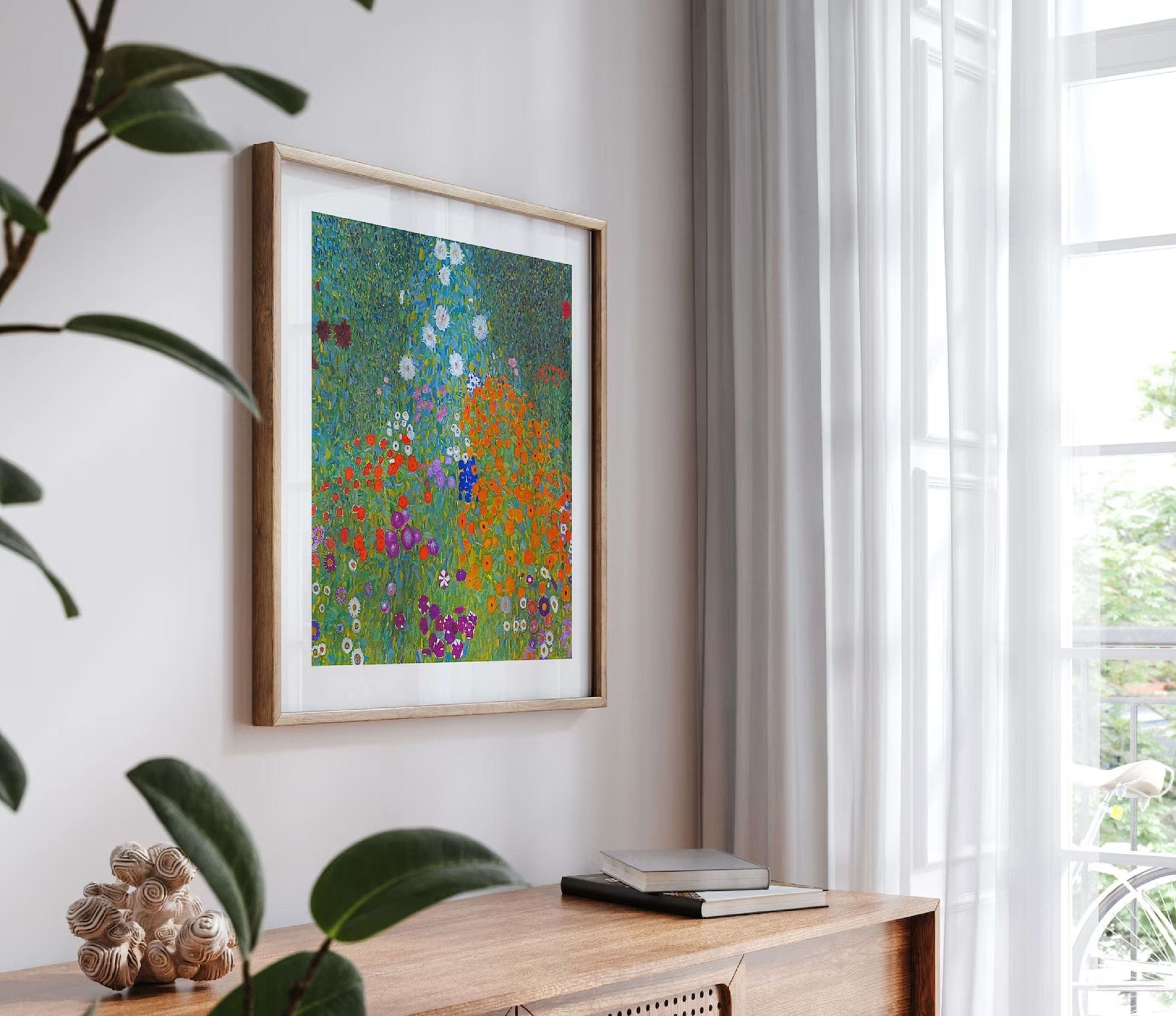 GUSTAV KLIMT - Flower Garden Prints, Bauerngarten, Giclée Art, Canvas, Poster, Premium Art, Klimt Flowers, Floral Wall Decor FOSHE ART