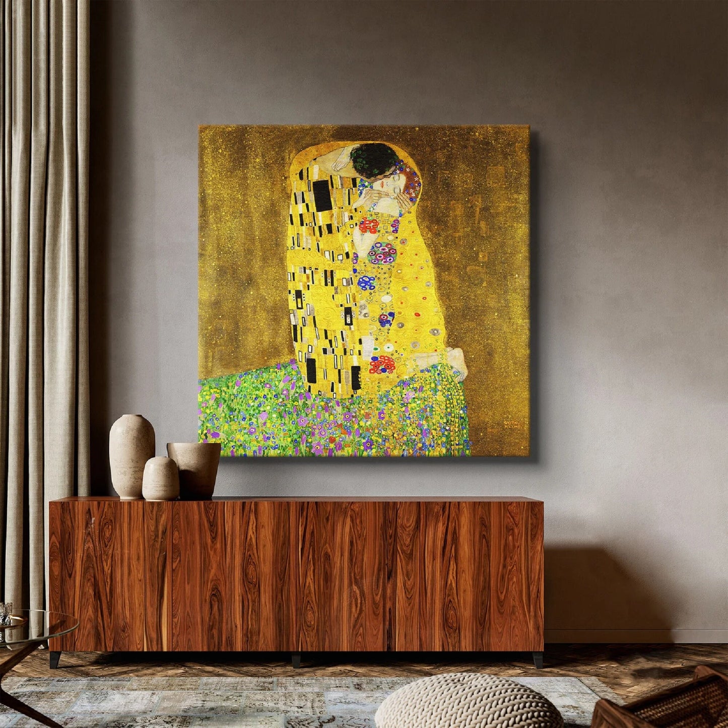 The Kiss Gustav Klimt Print, Gustav Klimt Painting, Fine Art, Klimt Reproduction, Klimt The Kiss, Famous Painting FOSHE ART