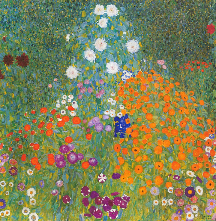 GUSTAV KLIMT - Flower Garden Prints, Bauerngarten, Giclée Art, Canvas, Poster, Premium Art, Klimt Flowers, Floral Wall Decor FOSHE ART