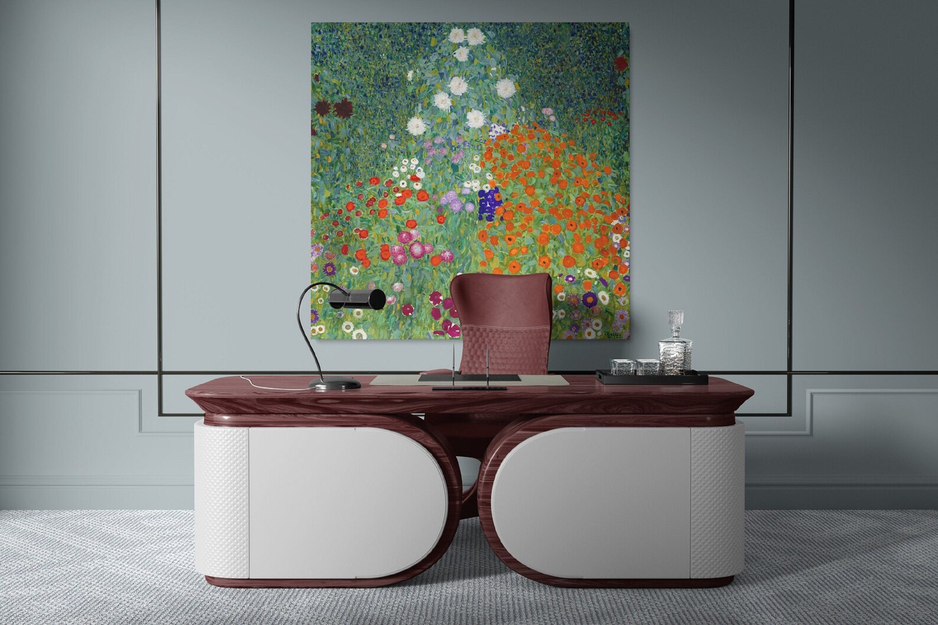 GUSTAV KLIMT - Flower Garden Prints, Bauerngarten, Giclée Art, Canvas, Poster, Premium Art, Klimt Flowers, Floral Wall Decor FOSHE ART