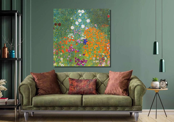 GUSTAV KLIMT - Flower Garden Prints, Bauerngarten, Giclée Art, Canvas, Poster, Premium Art, Klimt Flowers, Floral Wall Decor