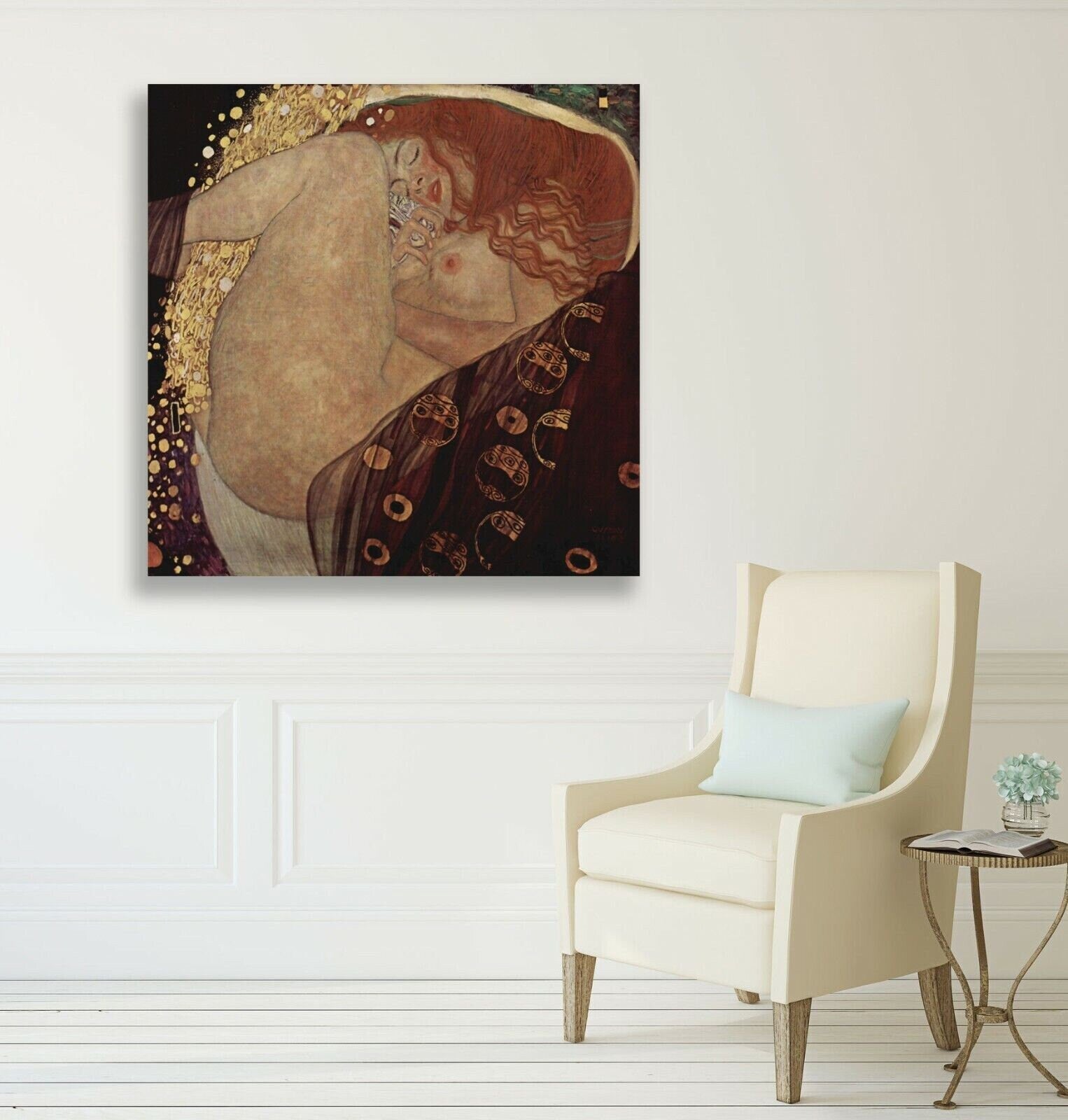 GUSTAV KLIMT Danae (1908), Art nouveau print on canvas, large wall art, famous art Klimt poster, Klimt painting, gift for him, reproduction FOSHE ART
