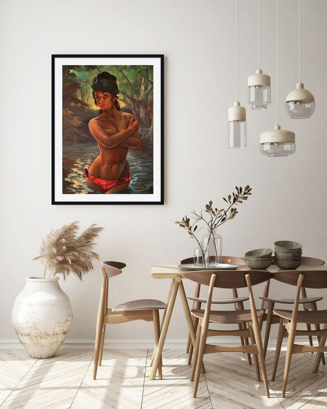 JH LYNCH Nymph, Fine Art Prints, Vintage Home Decor, Art Nouveau, Giclee Canvas/ Gallery Grade Paper prints or Art Poster FOSHE ART