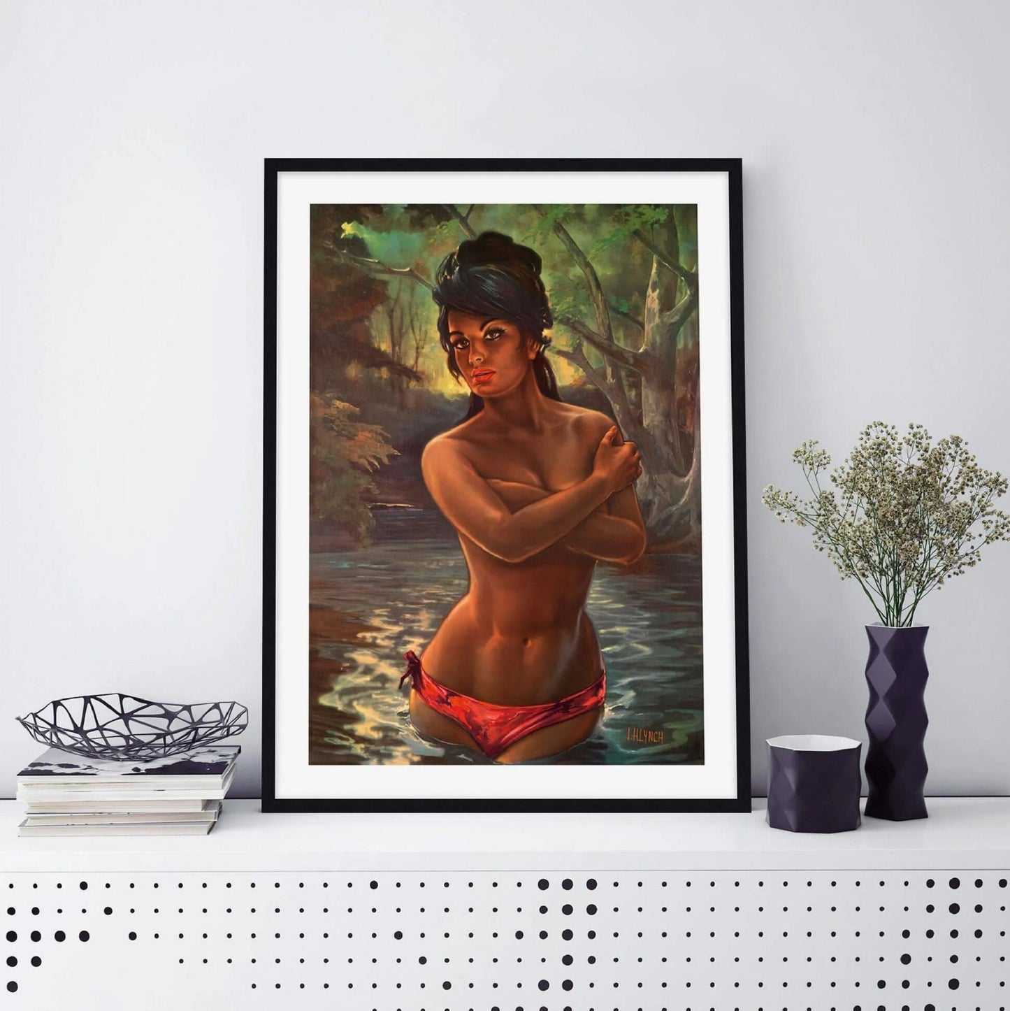 JH LYNCH Nymph, Fine Art Prints, Vintage Home Decor, Art Nouveau, Giclee Canvas/ Gallery Grade Paper prints or Art Poster FOSHE ART