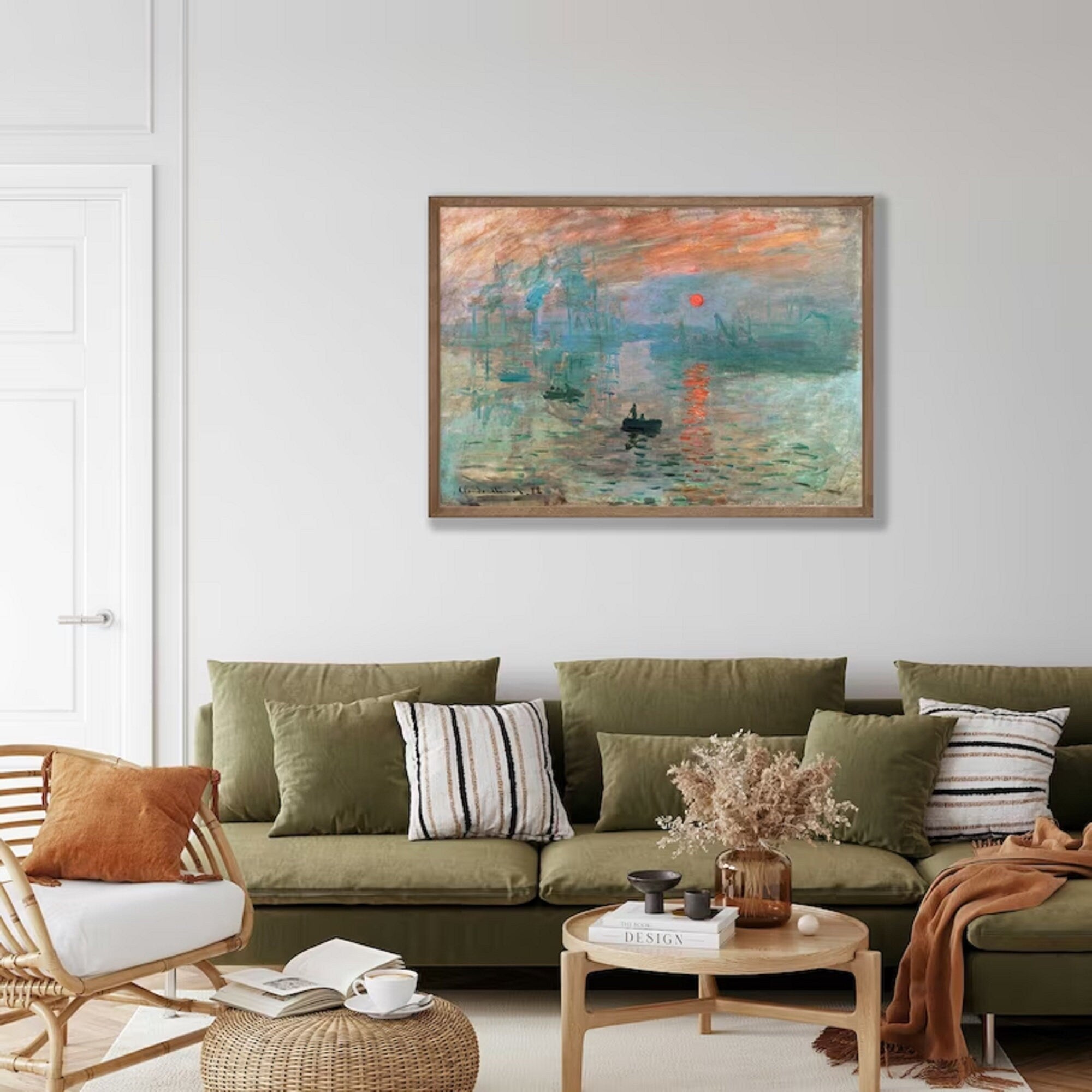 CLAUDE MONET, Impression Sunrise Fine Art Prints, Art Nouveau Print, Giclee Paper / Canvas Prints, Poster or 3D Hand Finished Premium Print FOSHE ART