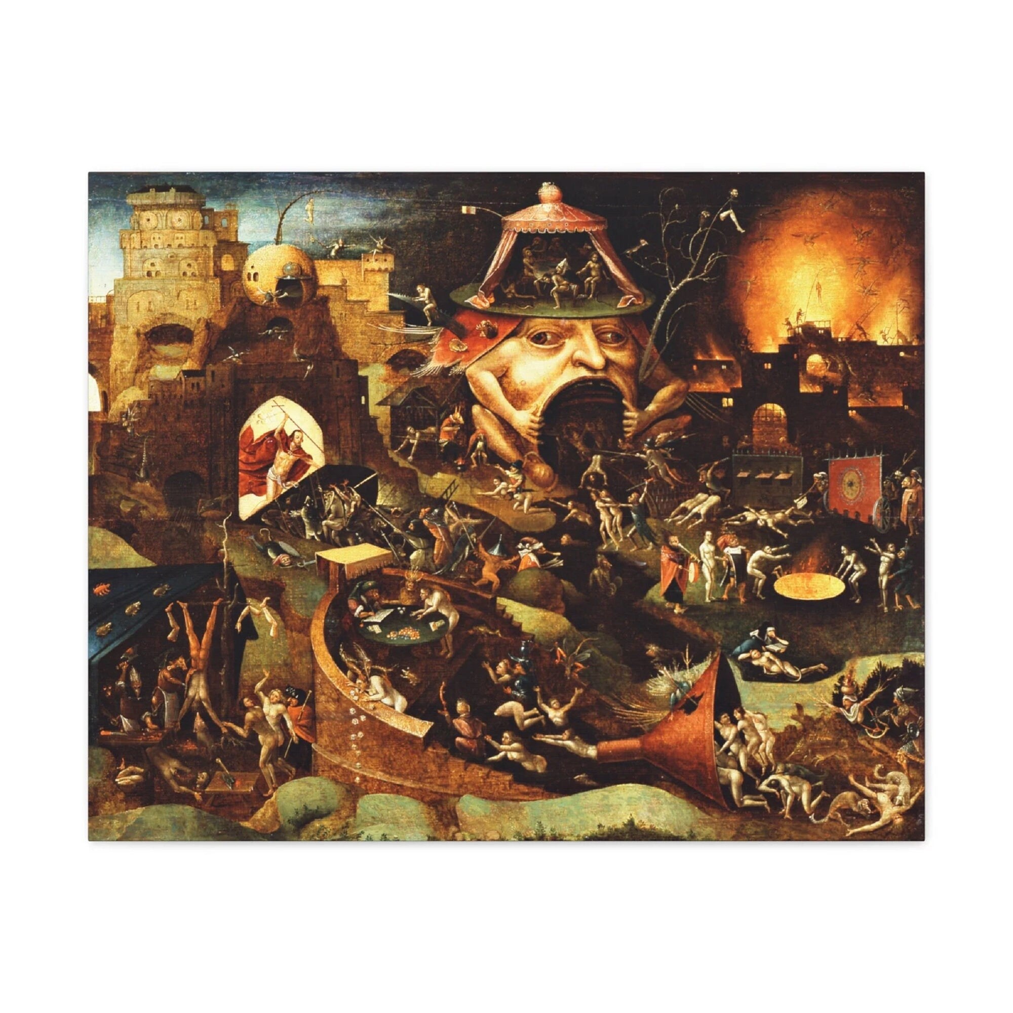Hieronymus Bosch, Christ in Limbo ,Heavyweight paper / real art canvas, Print on canvas or paper, original large art, FOSHE ART