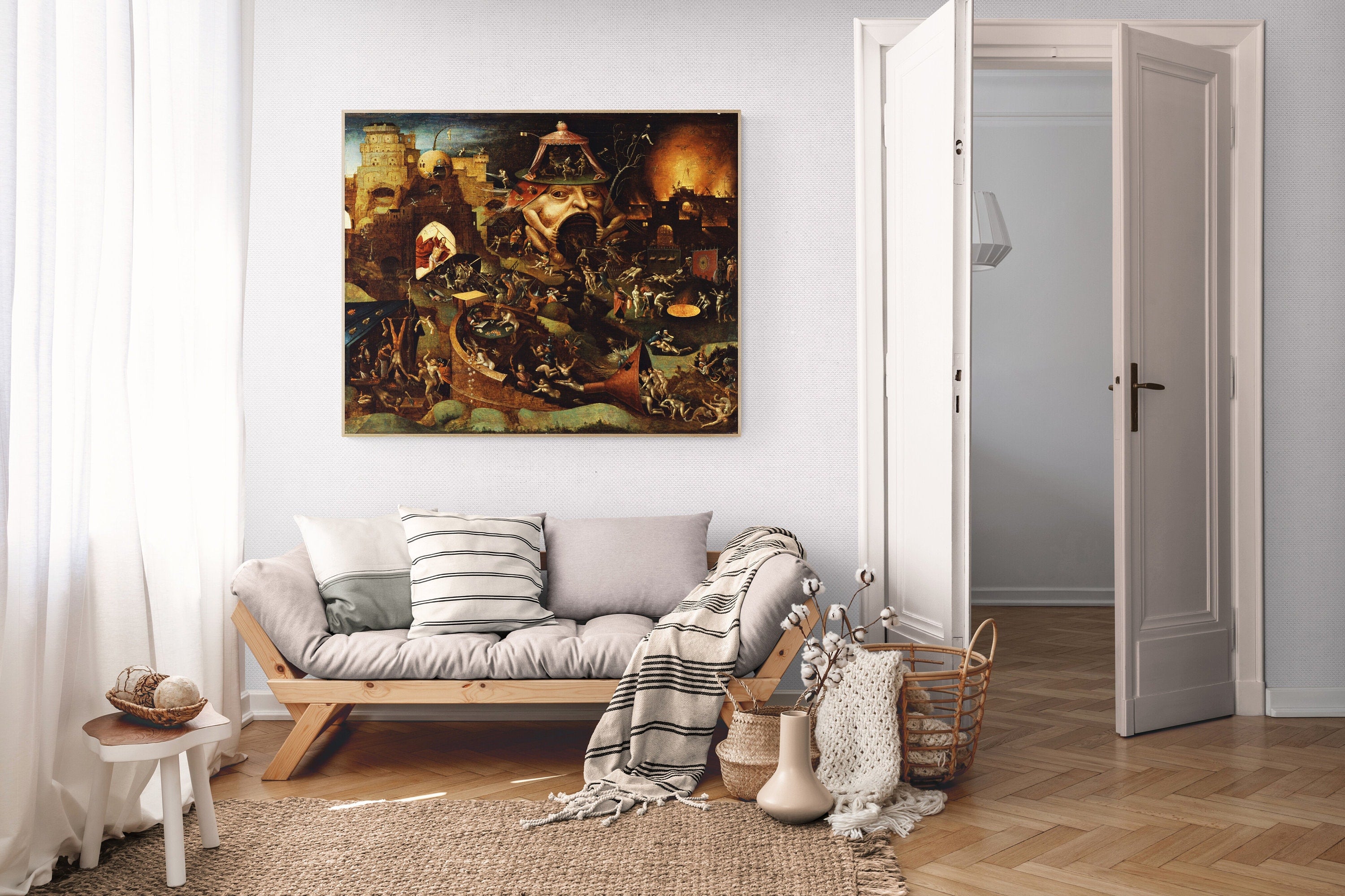 Hieronymus Bosch, Christ in Limbo ,Heavyweight paper / real art canvas, Print on canvas or paper, original large art, FOSHE ART
