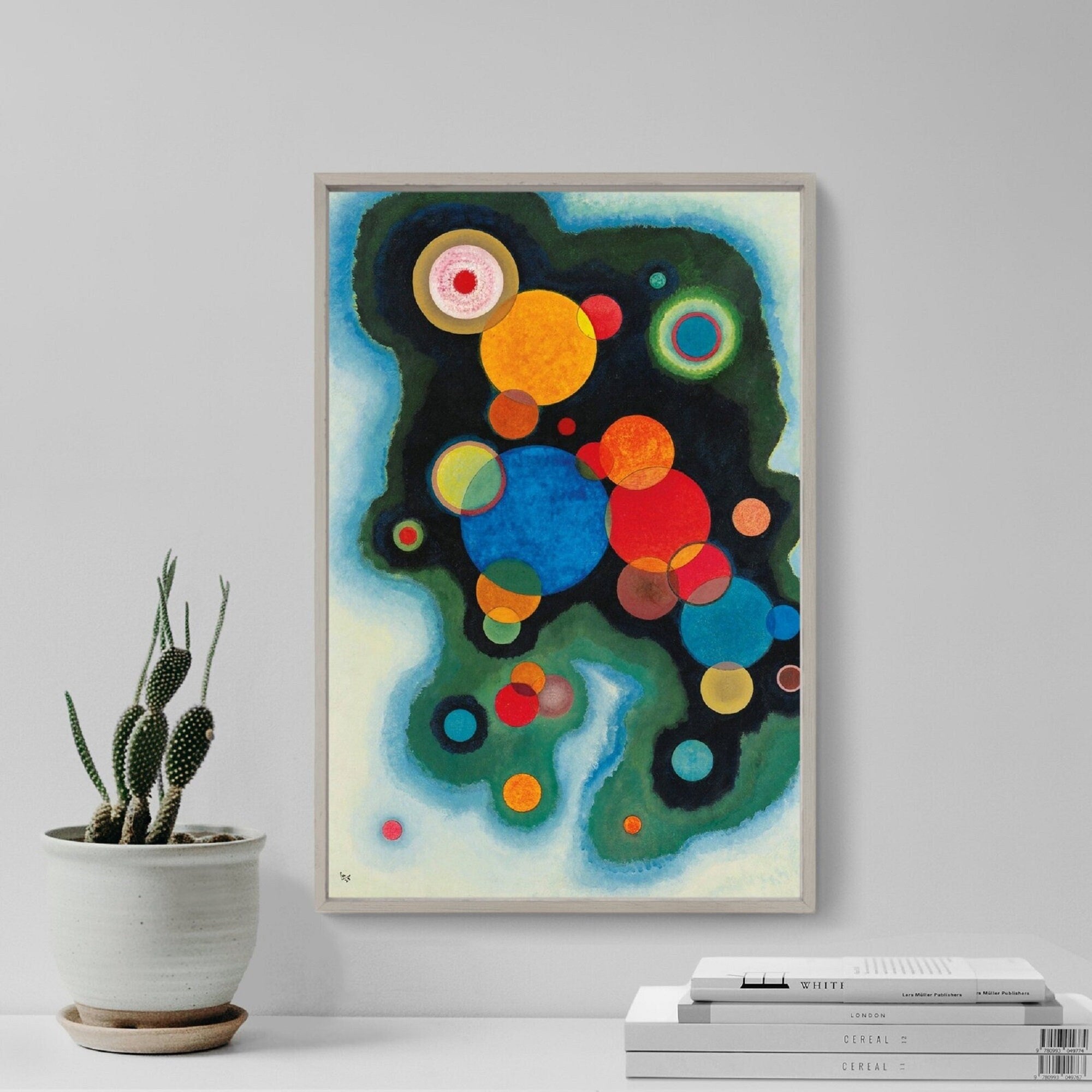 KANDINSKY Deepened Impulse Fine Art Prints, Art Deco Style, Giclee Paper / Canvas Prints, Poster or 3D Hand Finished Premium Print FOSHE ART