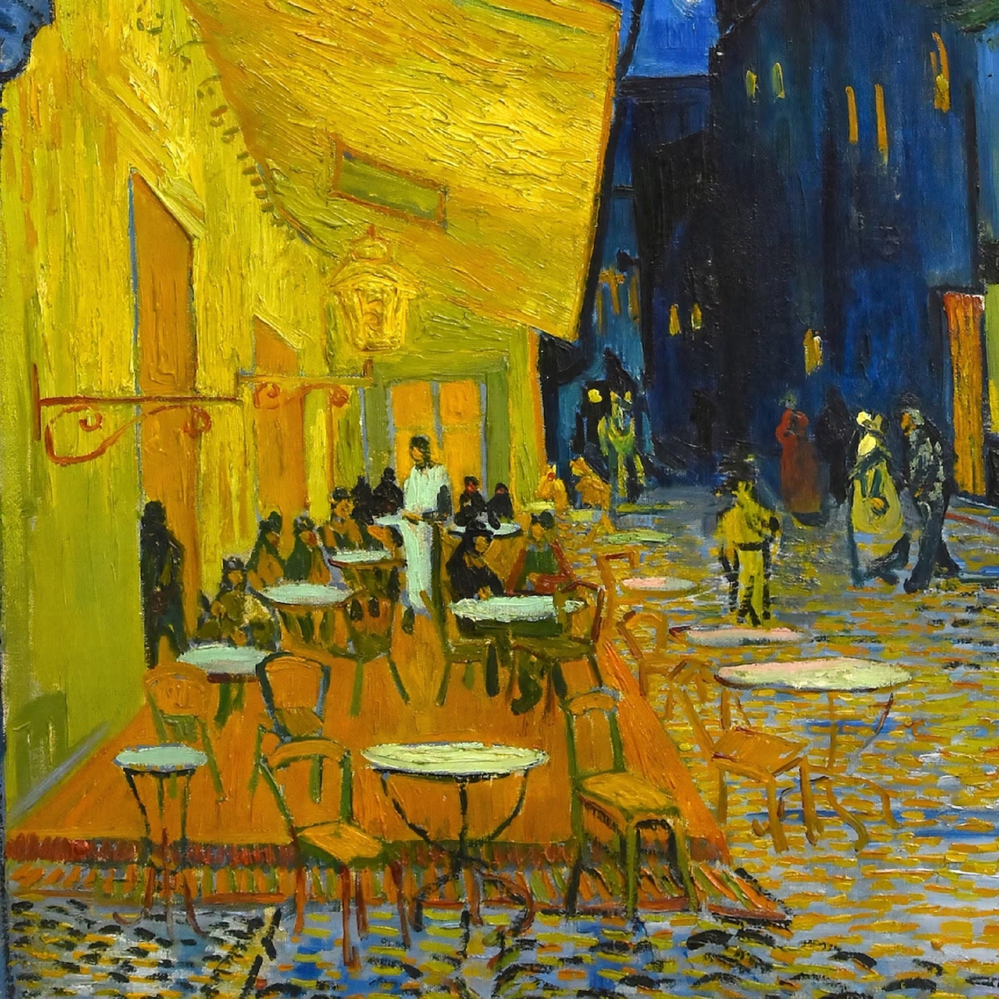 VAN GOGH, Café Terrace at Night  Art Prints, Vintage Art, Van Gogh Print, The Starry Night Canvas, Vintage Art, Starry Night Decor, Wall Art FOSHE ART
