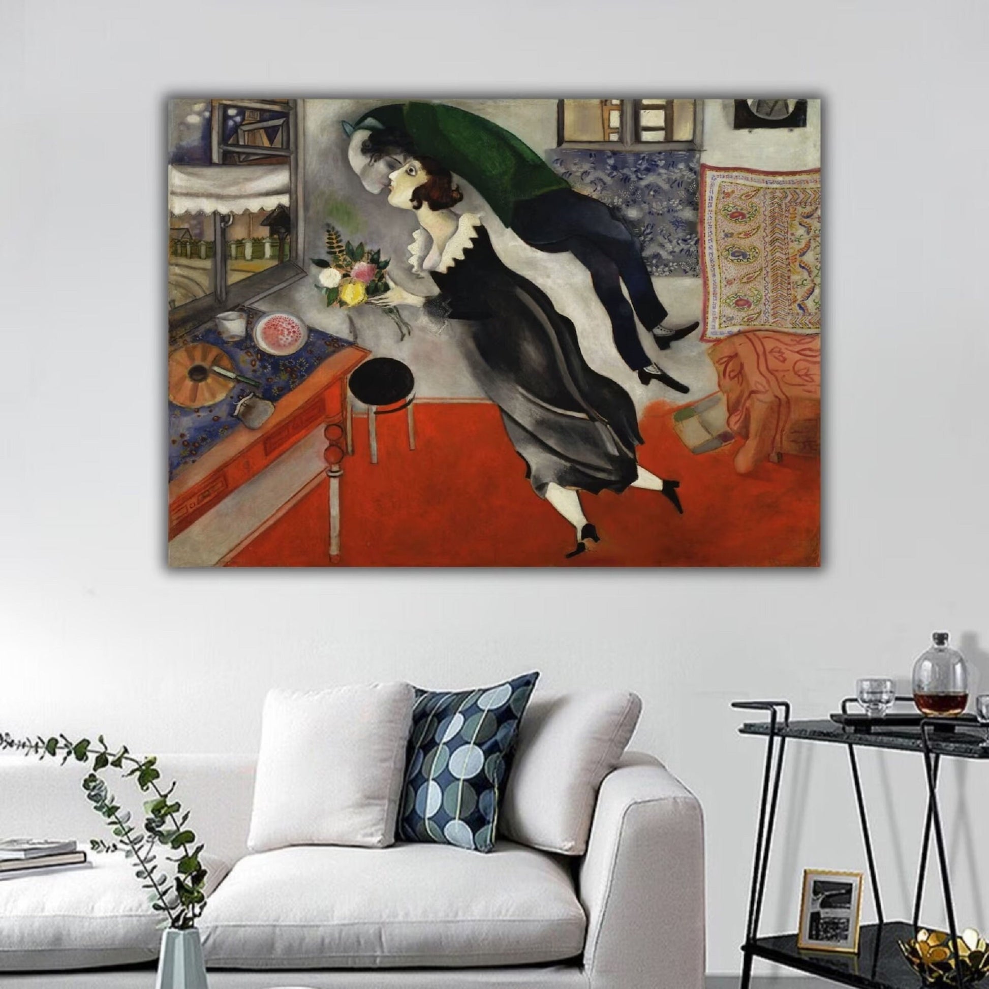 Birthday by Marc Chagall Home Decor Wall Decor Giclee Art Print, Large Print / Canvas Prints, Poster or 3D Hand Finished Premium Print FOSHE ART