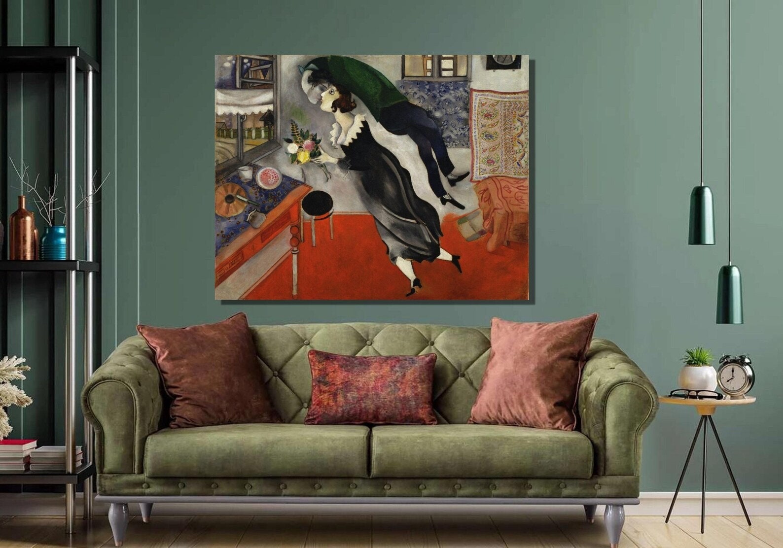 Birthday by Marc Chagall Home Decor Wall Decor Giclee Art Print, Large Print / Canvas Prints, Poster or 3D Hand Finished Premium Print FOSHE ART