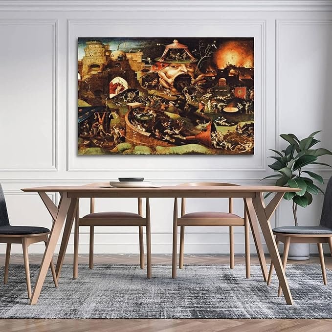Hieronymus Bosch, Christ in Limbo ,Heavyweight paper / real art canvas, Print on canvas or paper, original large art, FOSHE ART
