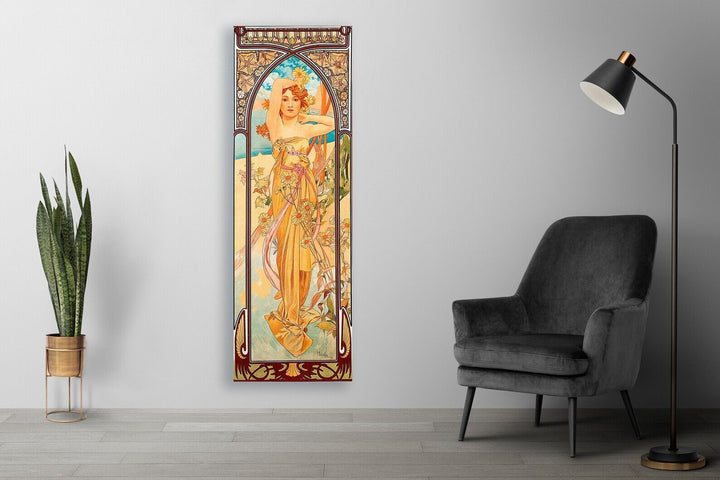ALPHONSE MUCHA -Brightness of Day, Fine Art Prints, Art Nouveau Decor, Giclee Paper /Canvas Prints, Poster or 3D Hand Finished Premium Print FOSHE ART