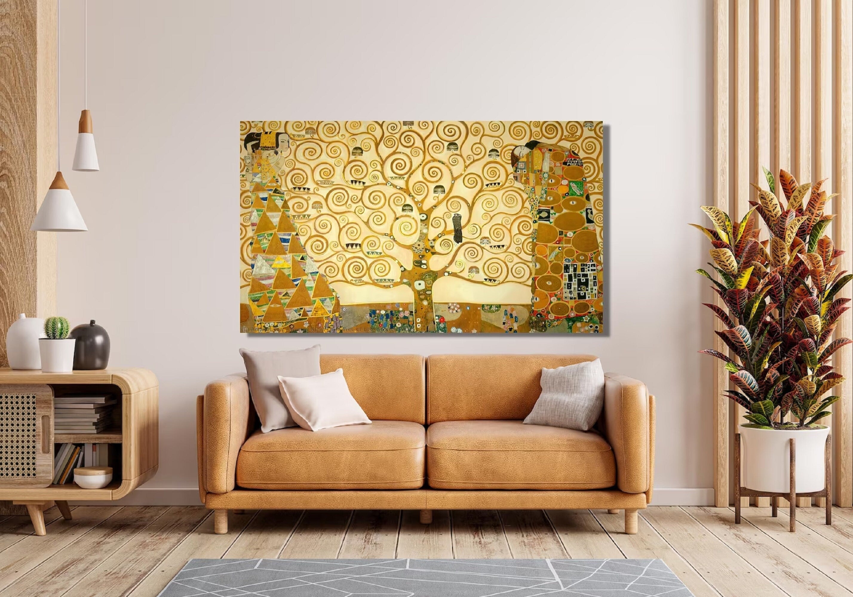 GUSTAV KLIMT - Tree Of Life Canvas/Poster Art Reproduction, Klimt Reproduction, Classic Wall Art, Symbolism Art Nouveau Painting FOSHE ART