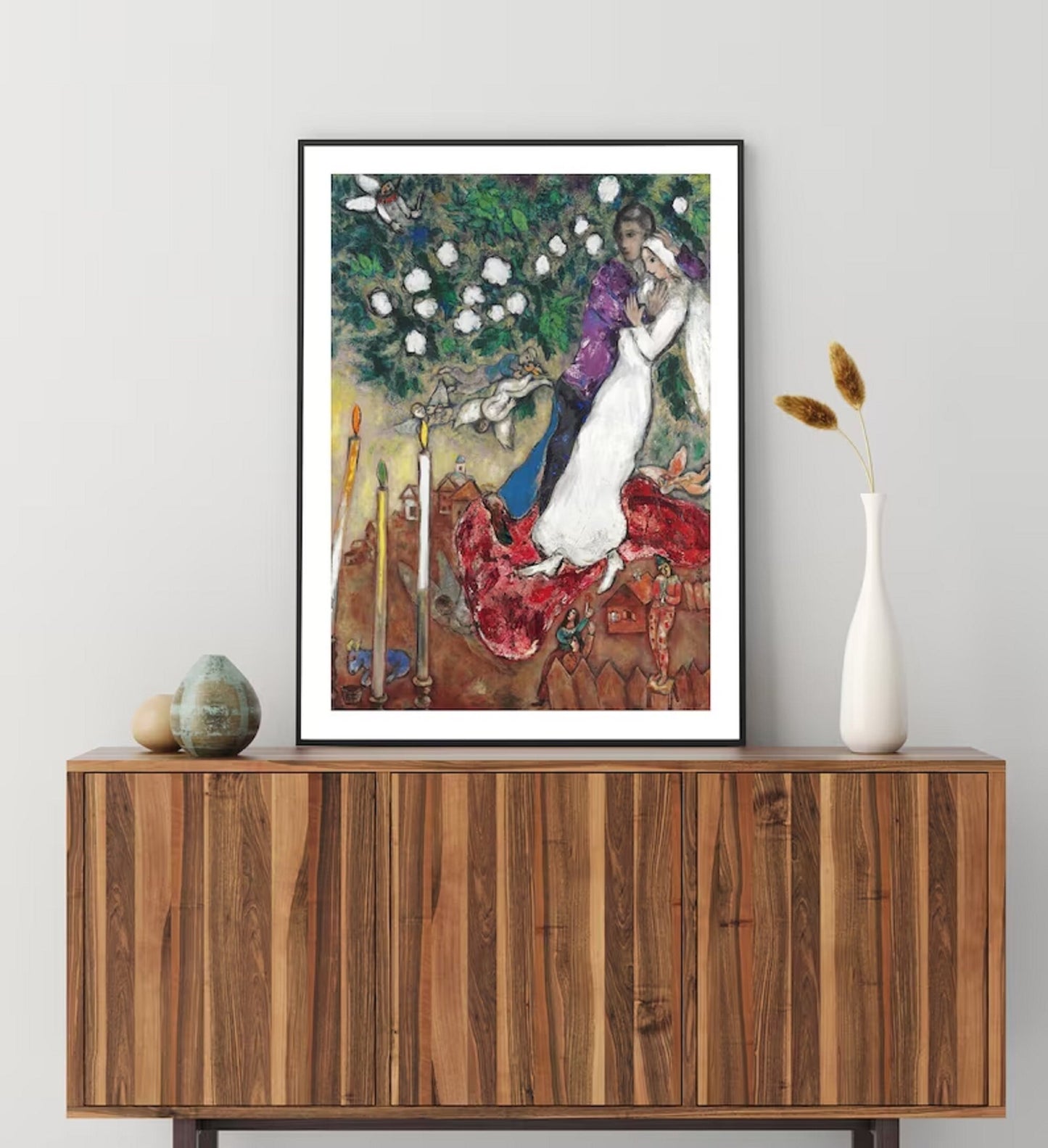 MARC CHAGALL, The tree candles Fine Art Prints, Giclee Paper / Canvas Prints, Poster or 3D Hand Finished Premium Print FOSHE ART