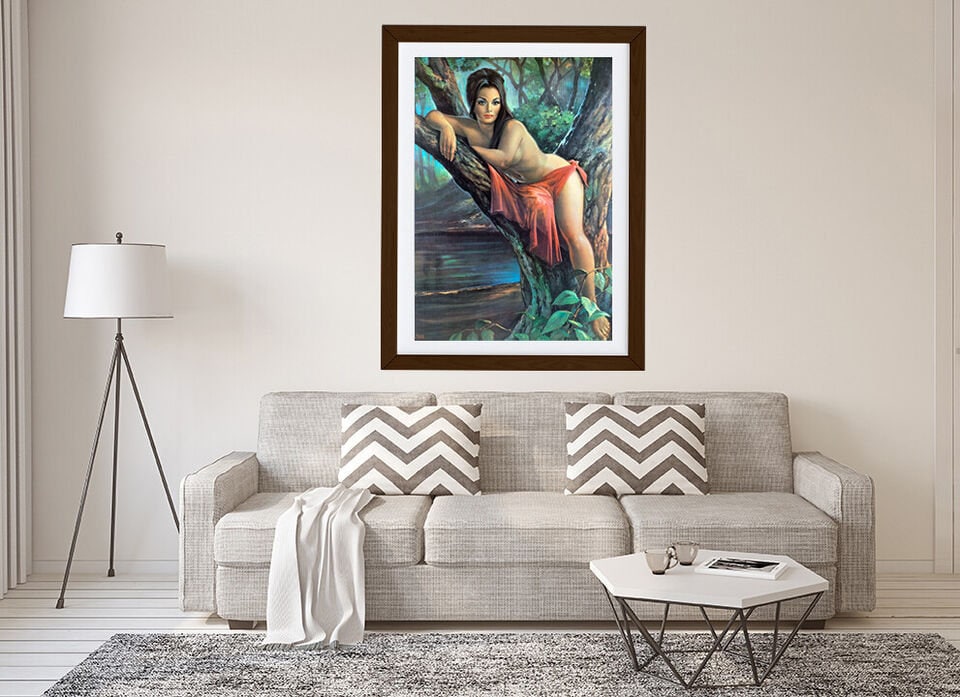 JH LYNCH Woodland Goddess Vintage Wall Home Decor, Nymph, Giclee Canvas/ Gallery Grade Paper prints or Art Poster FOSHE ART