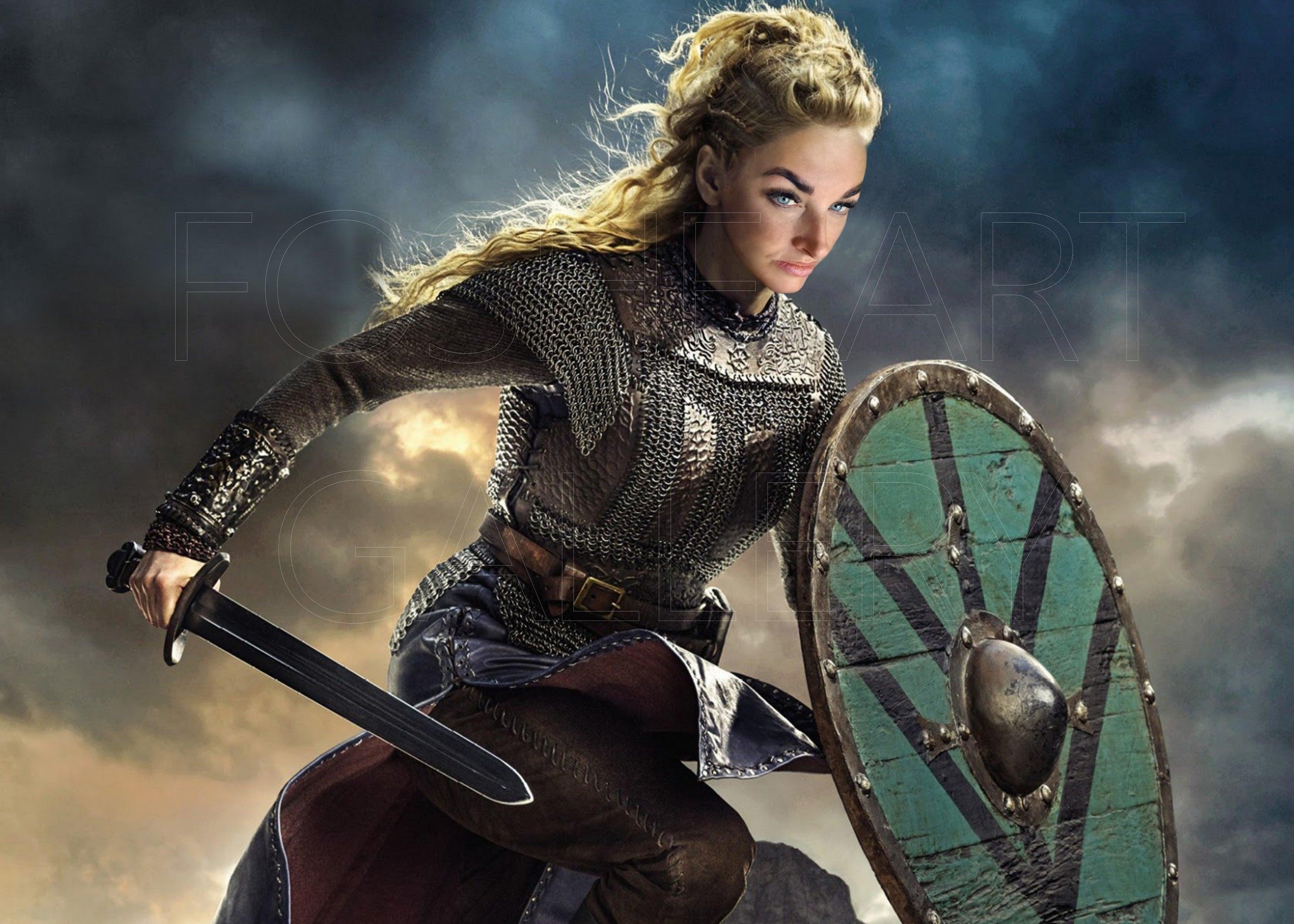 SHIELD-MAIDEN PORTRAIT Foshe Print ART